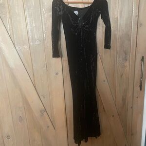 Alexia Admor French Desinger Grp.Elegant Black Velvet Evening Dress Elvira Dress
